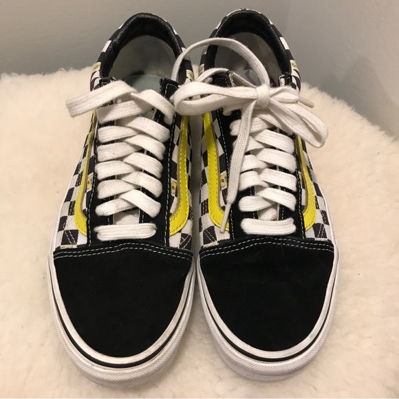Vans Old Skool x SpongeBob SquarePants sz 6.5 Checkerboard Print Off the Wall - Picture 11 of 11